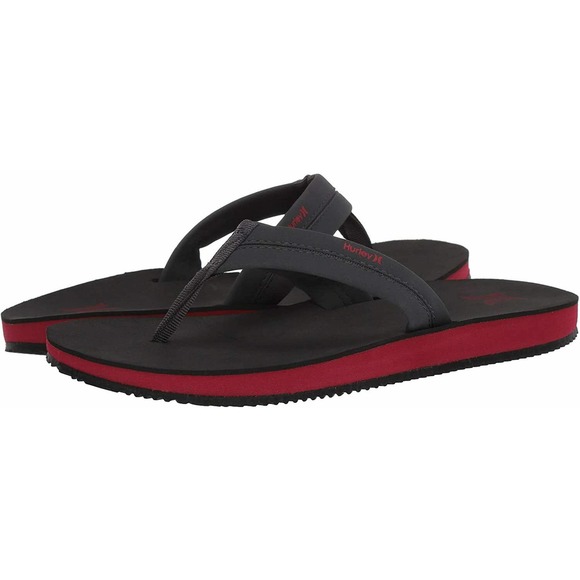 Hurley Men's Lunar Technology Sandals - Grey/Red - Picture 1 of 6